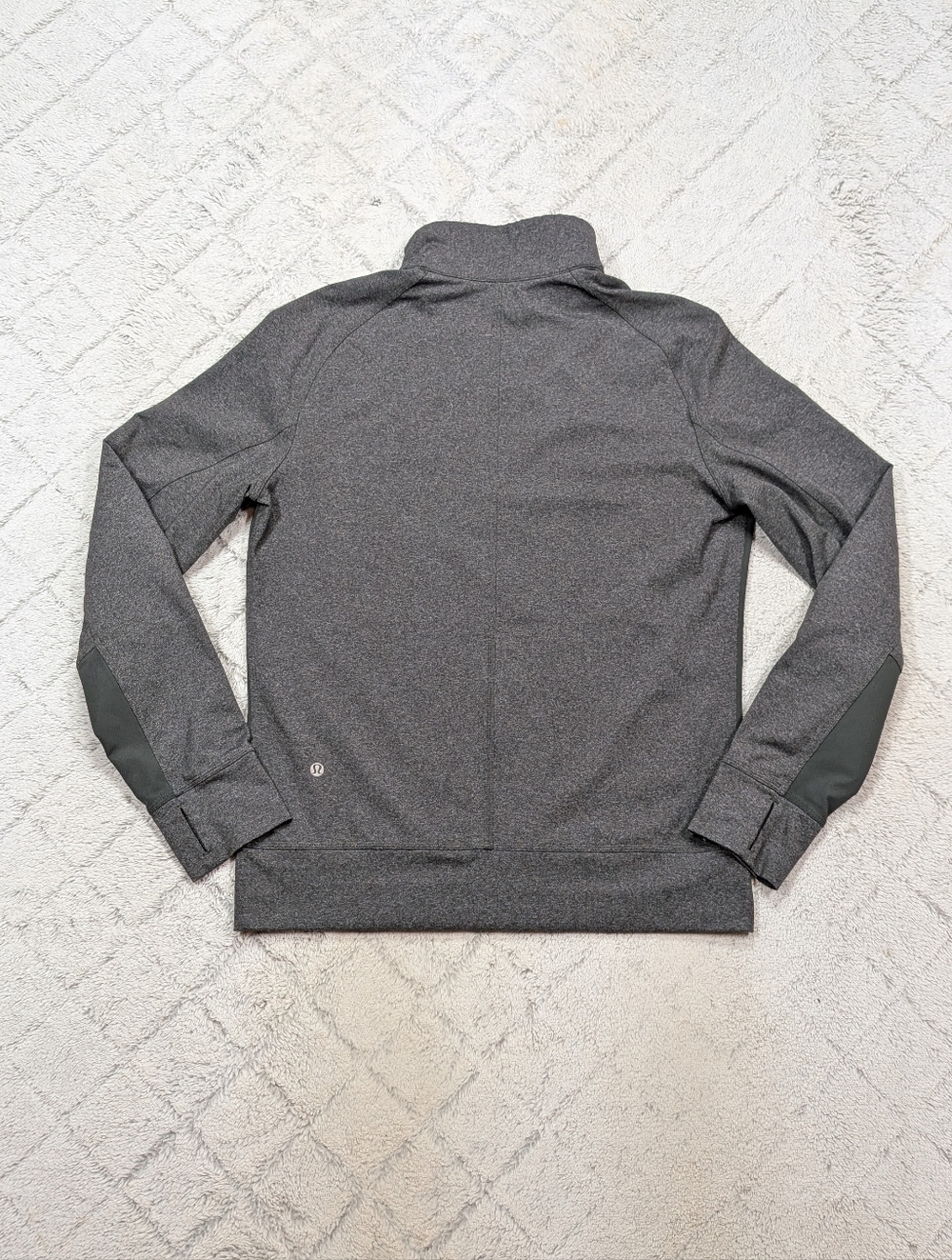 Lululemon Jacket Mens M Gray Heathered Tactic Zip Up Athletic Stretch Gym Casual - Picture 7 of 8